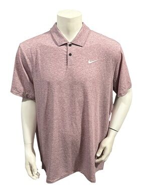 Nike Golf Men’s Polo Shirt Striped Purple Short Sleeve XL